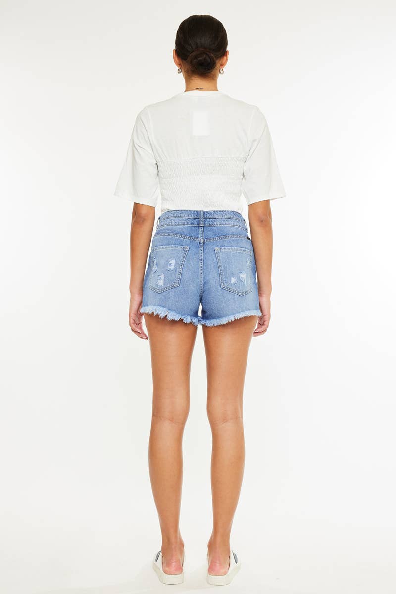 HIGH RISE MOM DENIM SHORTS-