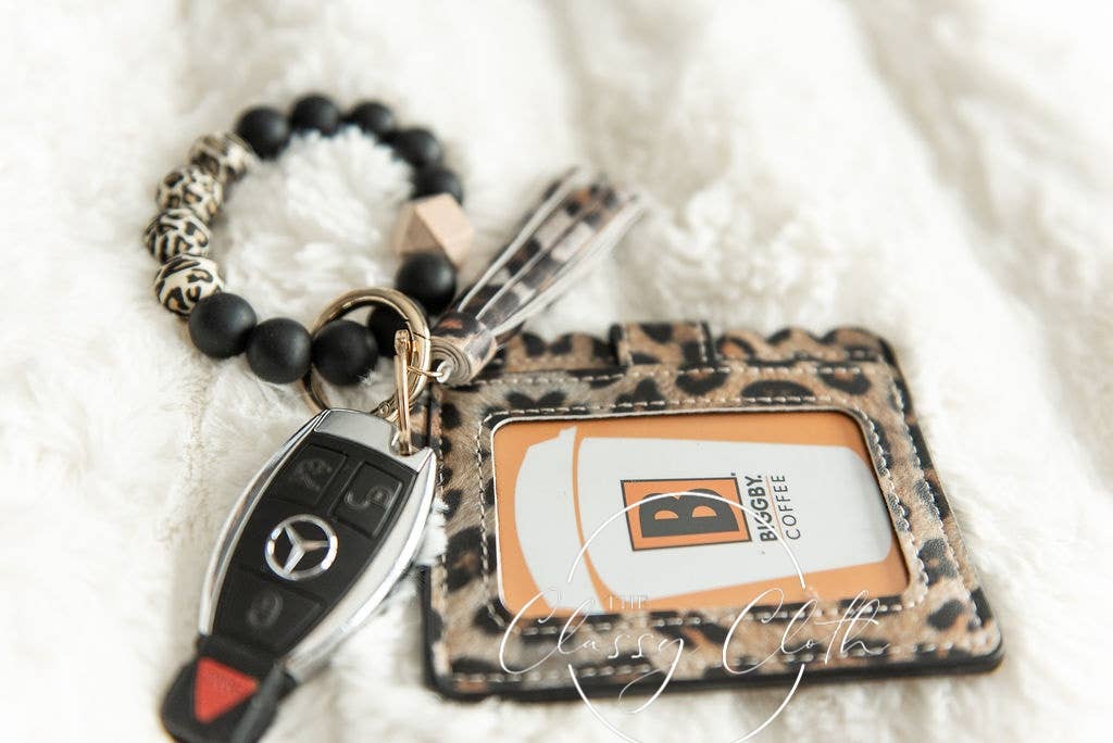 Wristlet Keychain Wallet - Brown Cheetah RTS