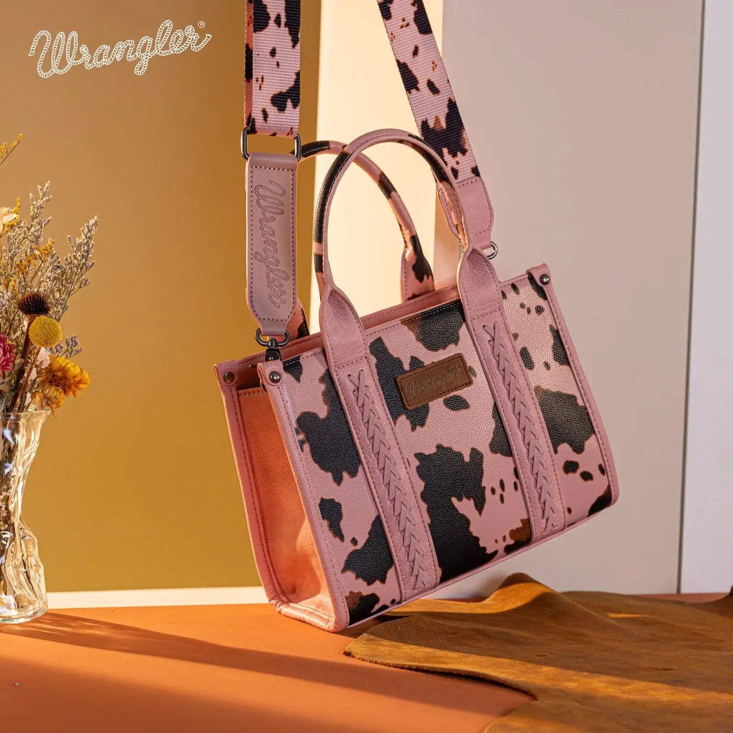 Wrangler Cow Print Tote/Crossbody