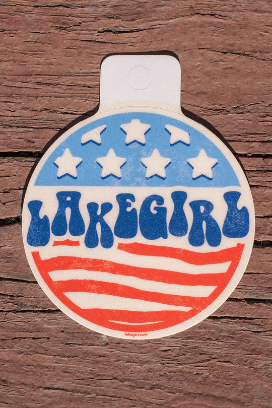 LakeGirl - LakeGirl Bubble Flag Sticker
