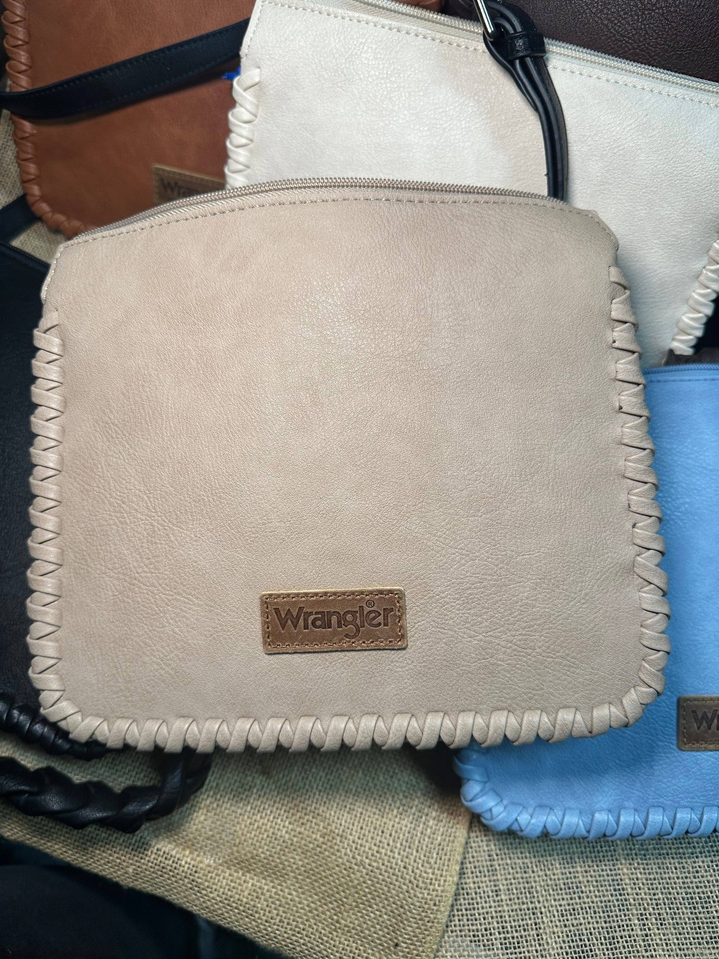 Wrangler Whipstitch Braided Strap Hobo/Crossbody Bag