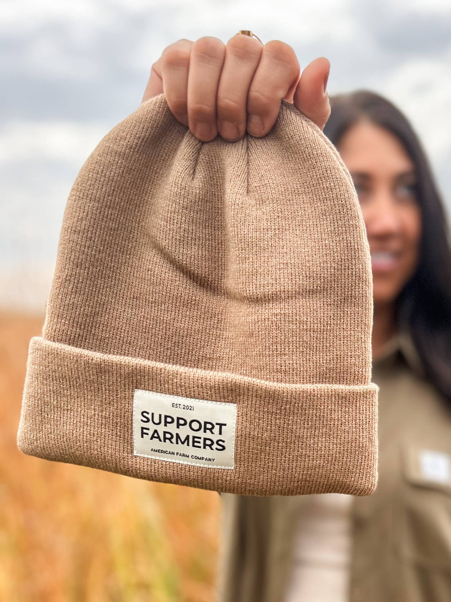 Western Khaki ‘Support Farmers’ Beanie