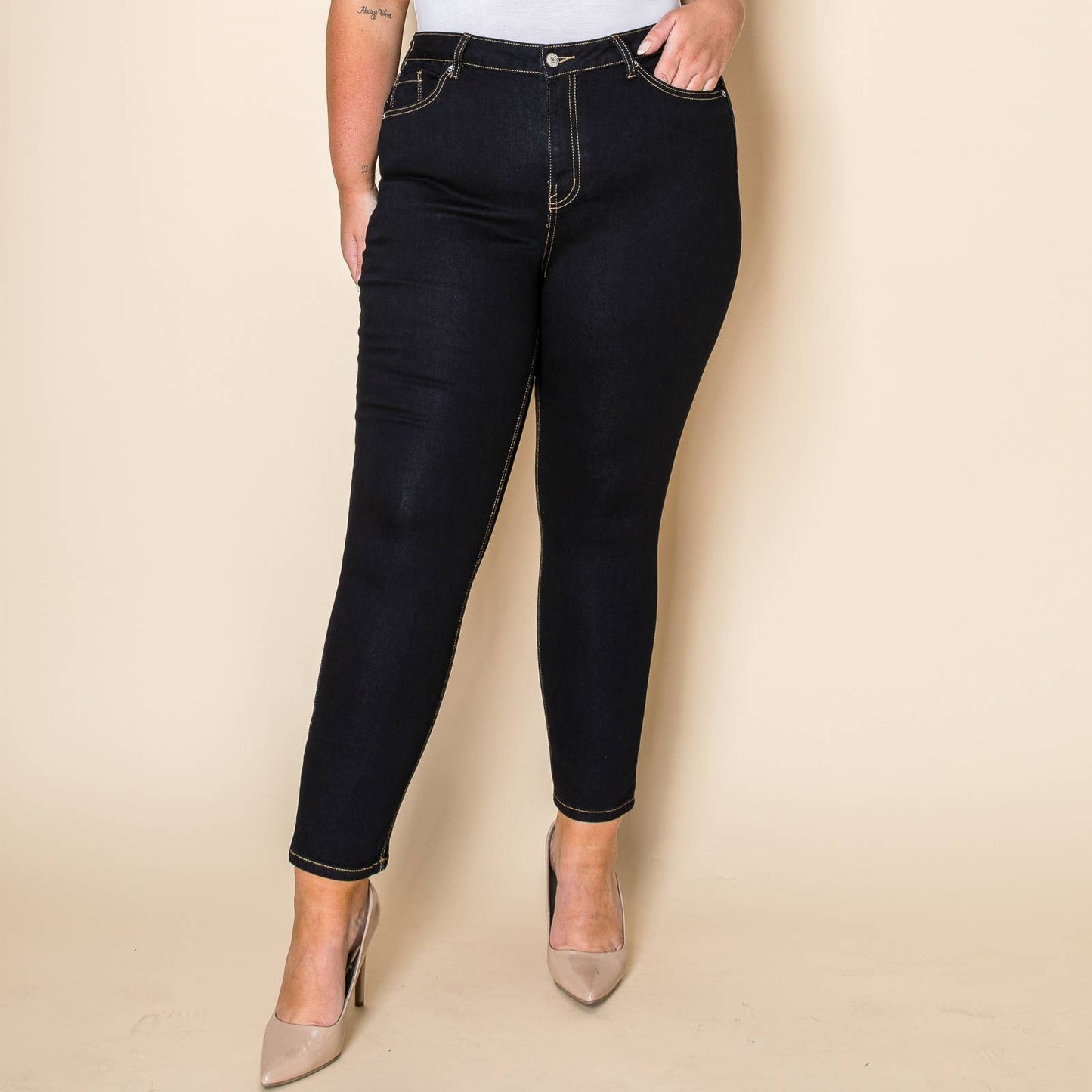 Black Casual Jeans-PLUS SIZE ONLY