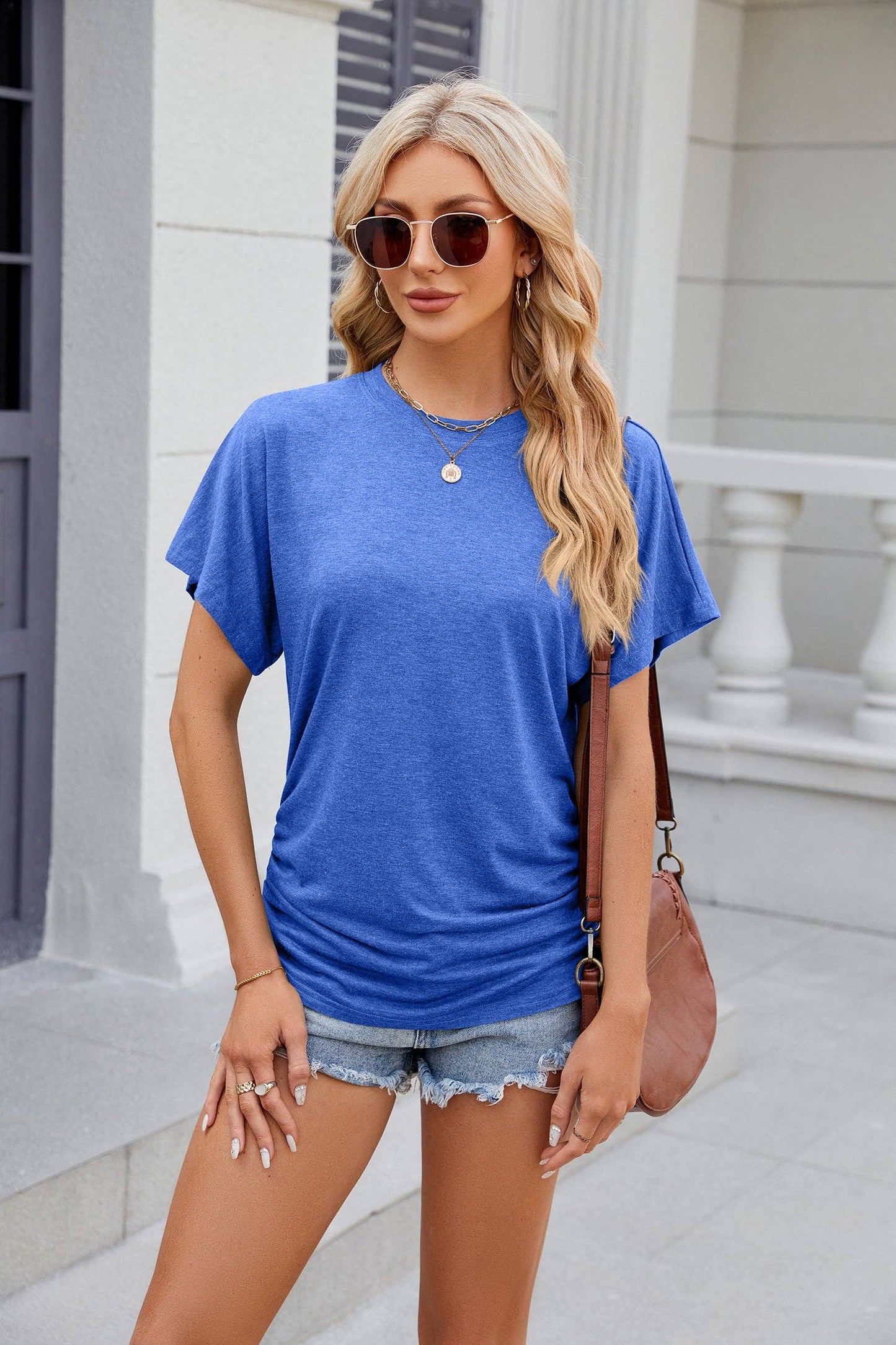 Casual Short-Sleeved Sports Tunic Top