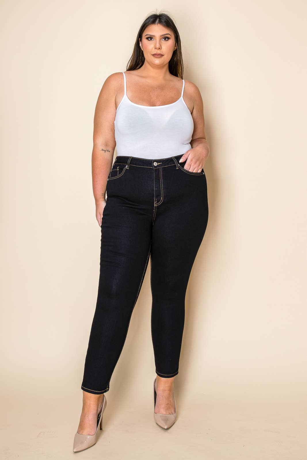 Black Casual Jeans-PLUS SIZE ONLY