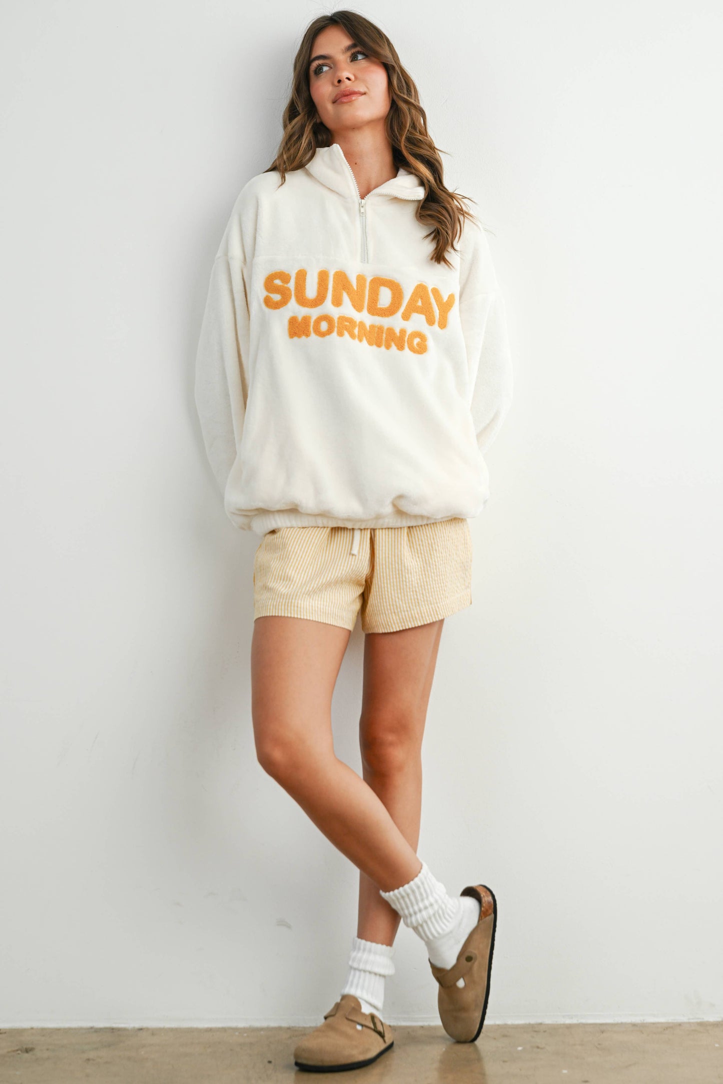 Sunday Morning Half-Zip Pullover Sweatshirt - BMT7579