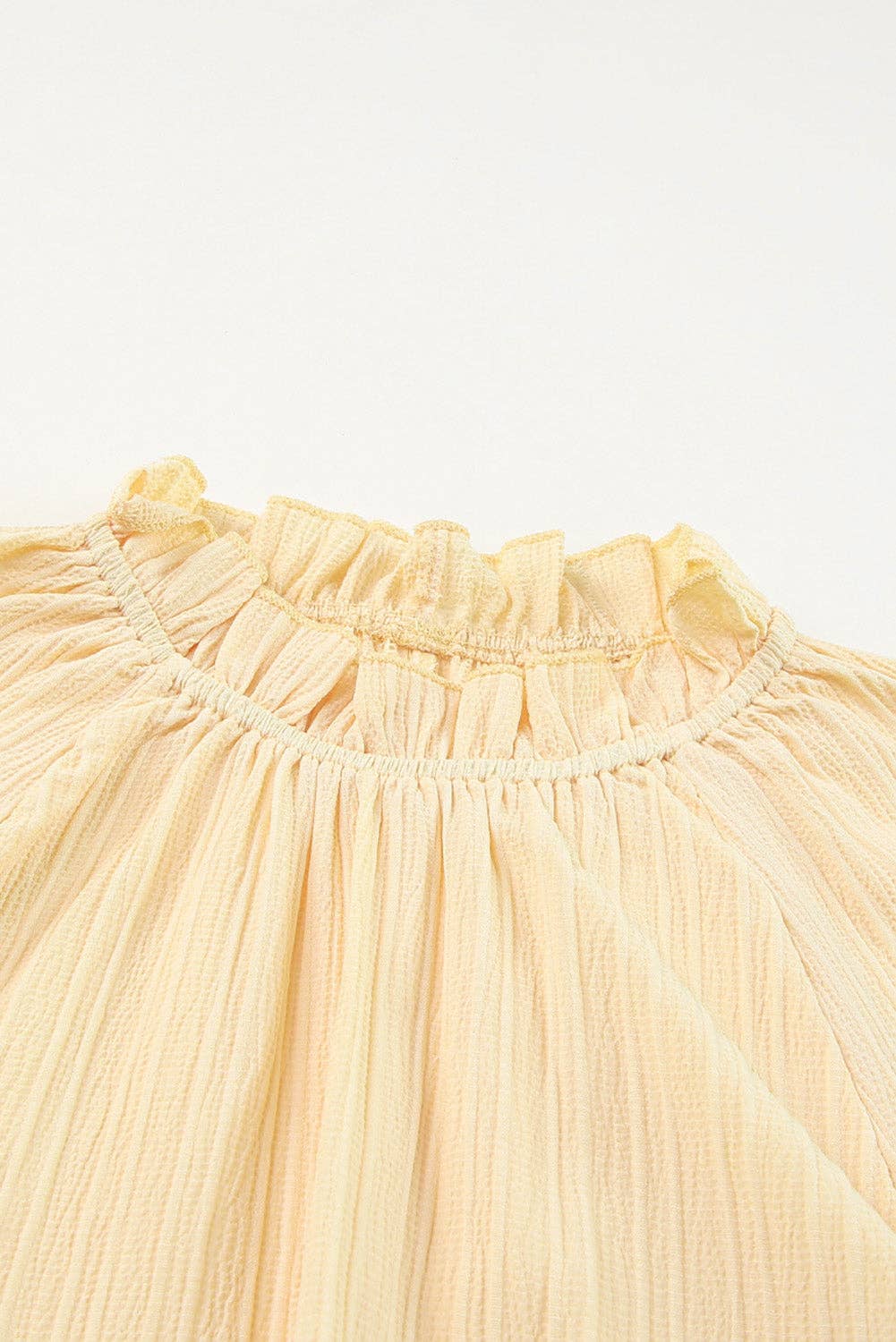 Frilled Bubble Sleeve Blouse