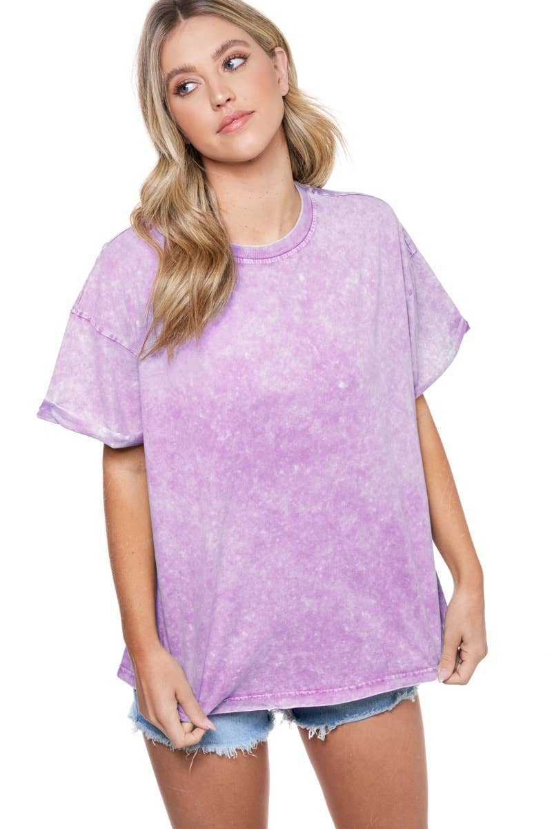 MINERAL WASHED S/S BOX FIT TEE