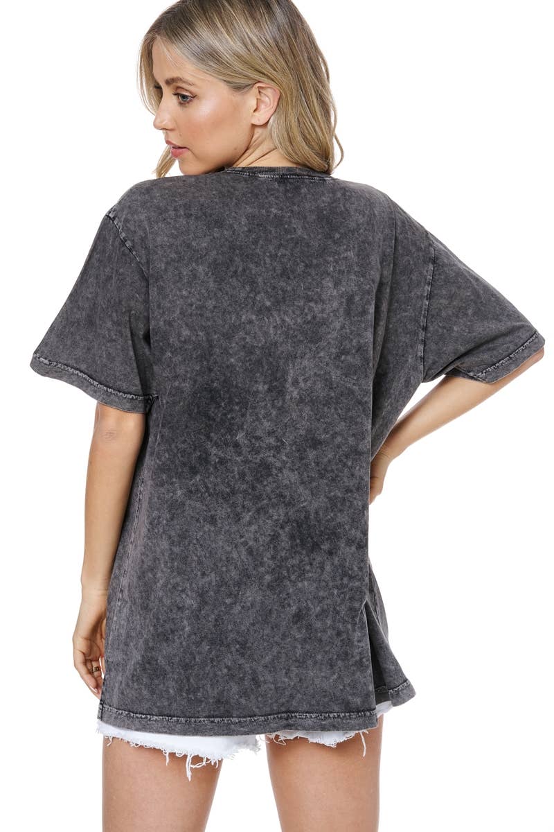MINERAL WASHED S/S BOYFRIEND FIT TEE