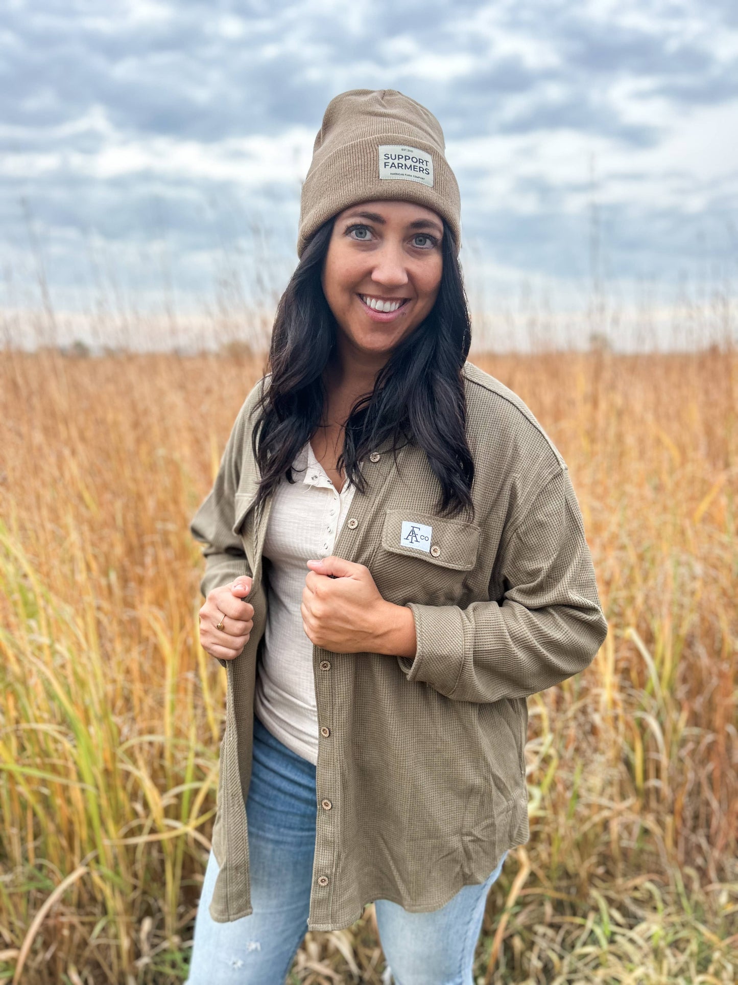 Western Khaki ‘Support Farmers’ Beanie