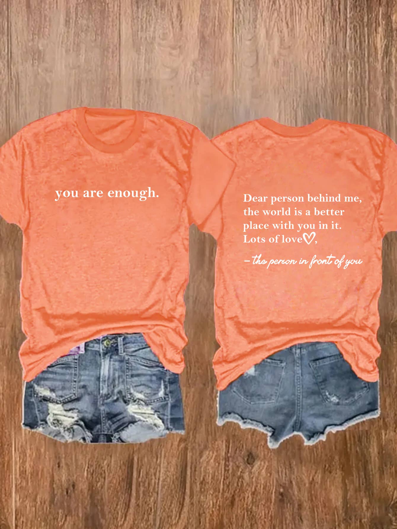 You are enough slogan basic short sleeve t-shirt