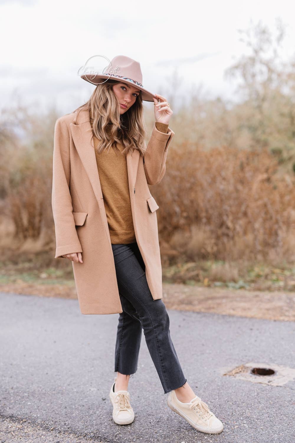Wide Brim Hat - Cappuccino w/Aqua Aztec RTS