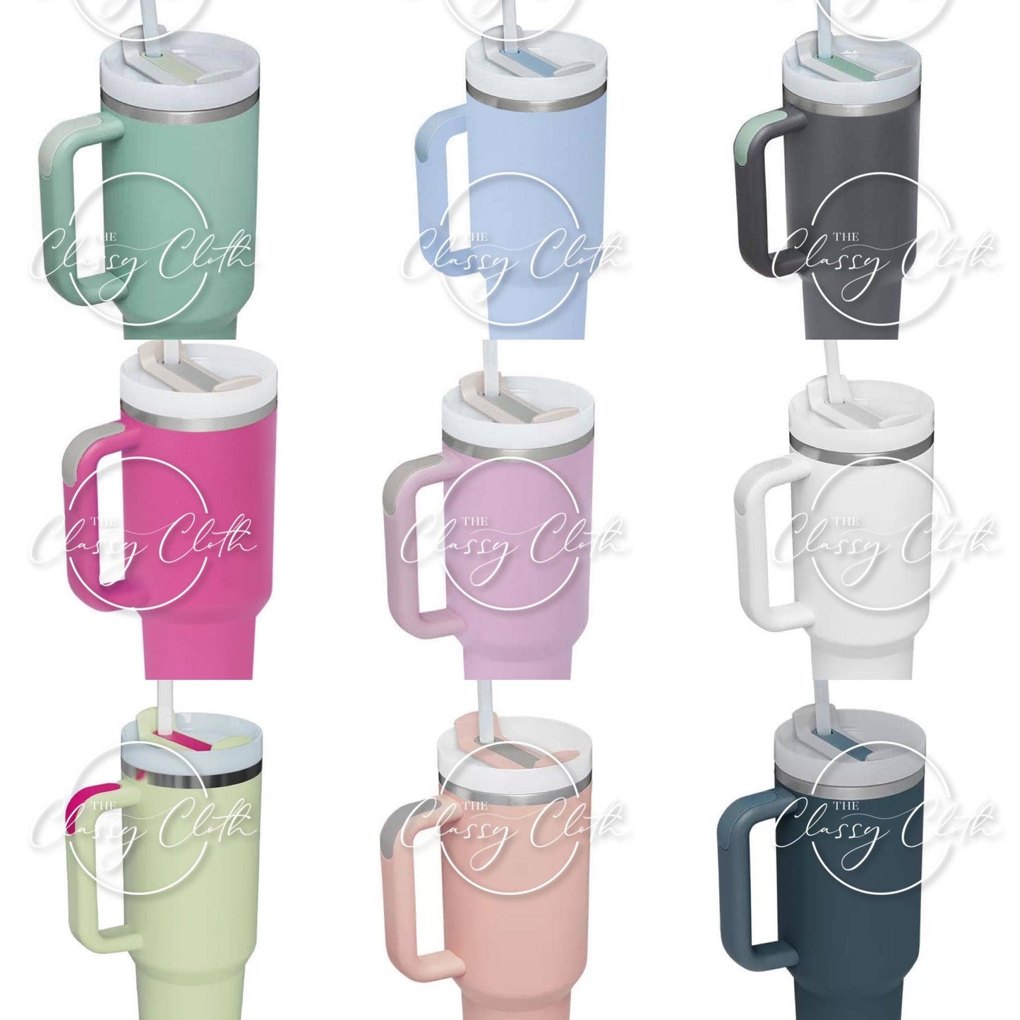 Quencher Tumbler 40 oz w/ Grip - Mint RTS