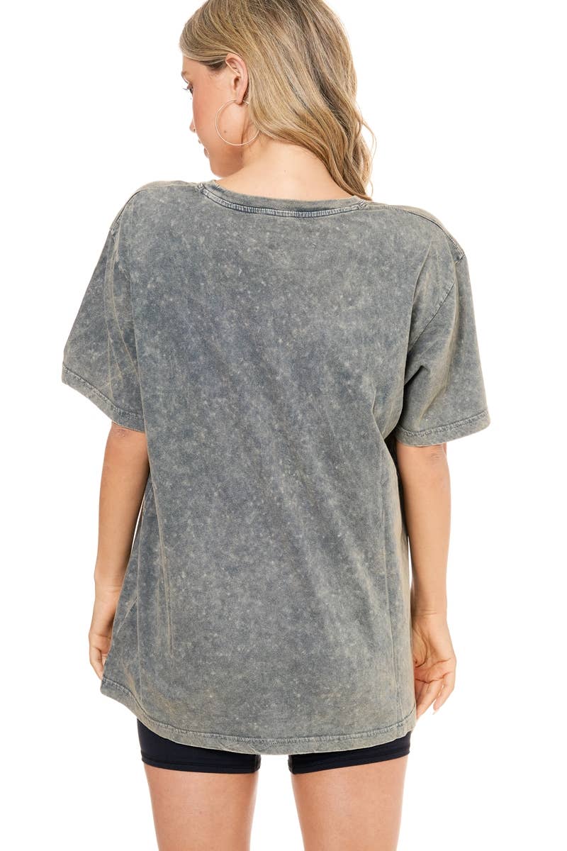 MINERAL WASHED S/S BOYFRIEND FIT TEE