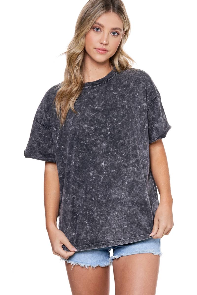 MINERAL WASHED S/S BOX FIT TEE