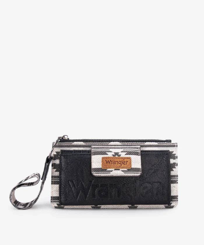 Wrangler Aztec Print Bi-Fold Wallet Wristlet *8 COLORS