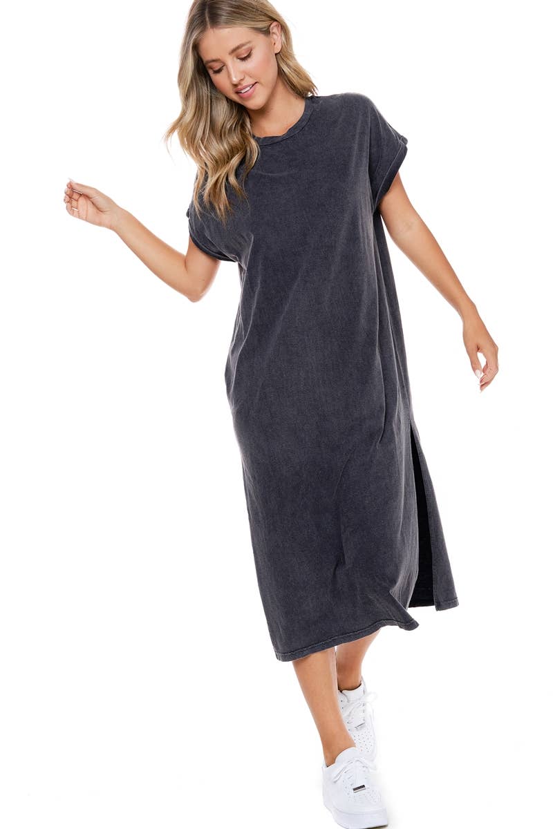 MINERAL WASHED COTTON MAXI