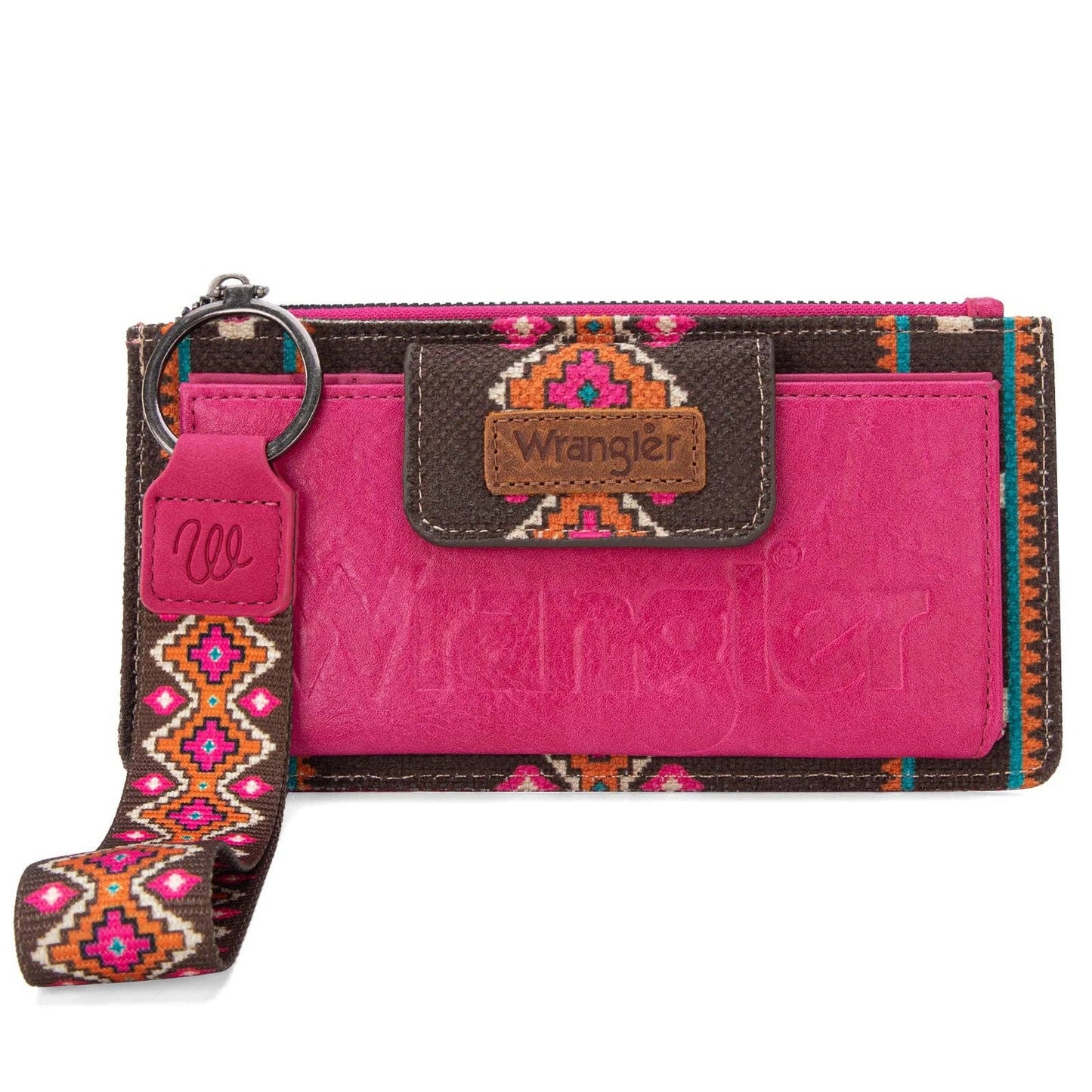 Wrangler Aztec Print Bi-Fold Wallet Wristlet *8 COLORS