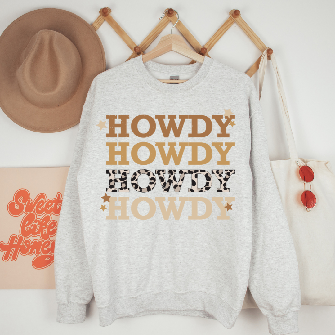 The Stacked Howdy Crewneck Sweatshirt