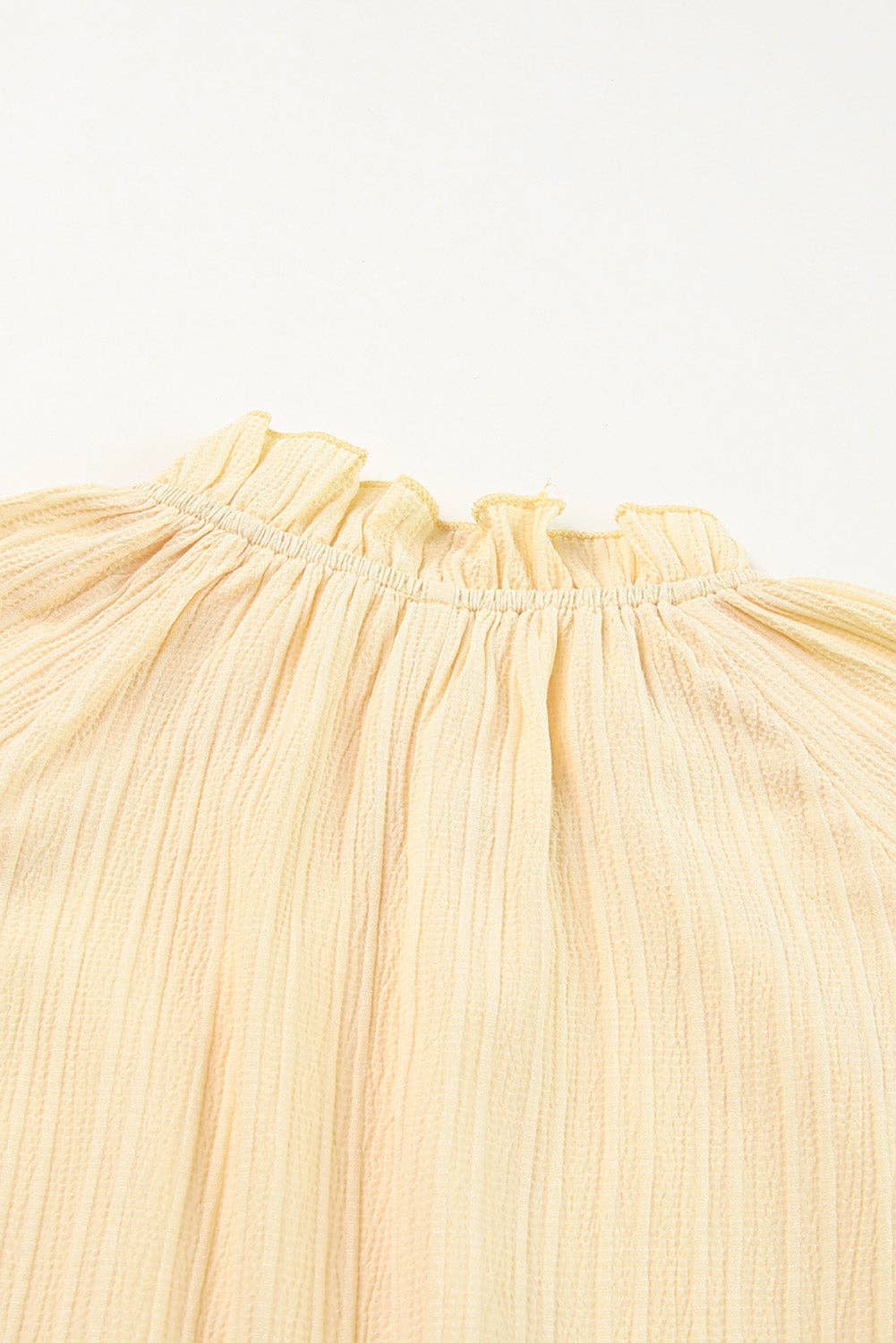 Frilled Bubble Sleeve Blouse