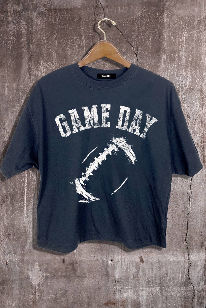 Game Day Football Graphic Crop Tee.