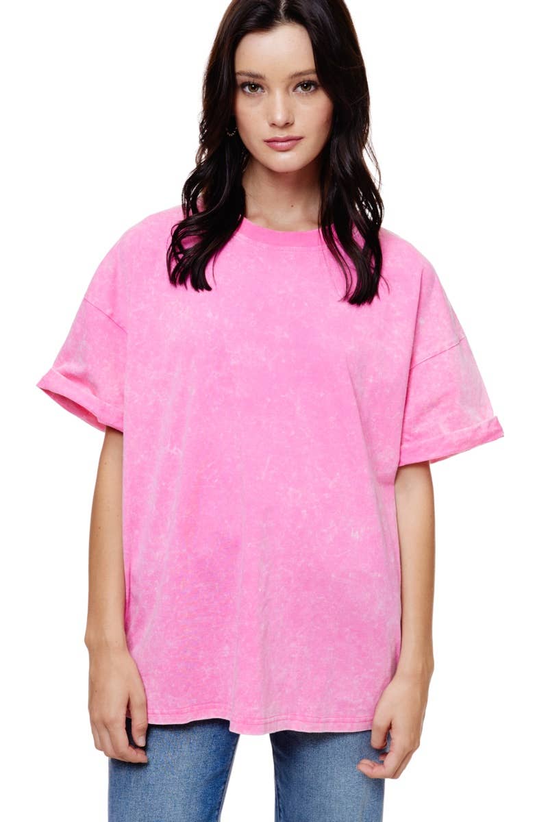 MINERAL WASHED S/S BOX FIT TEE