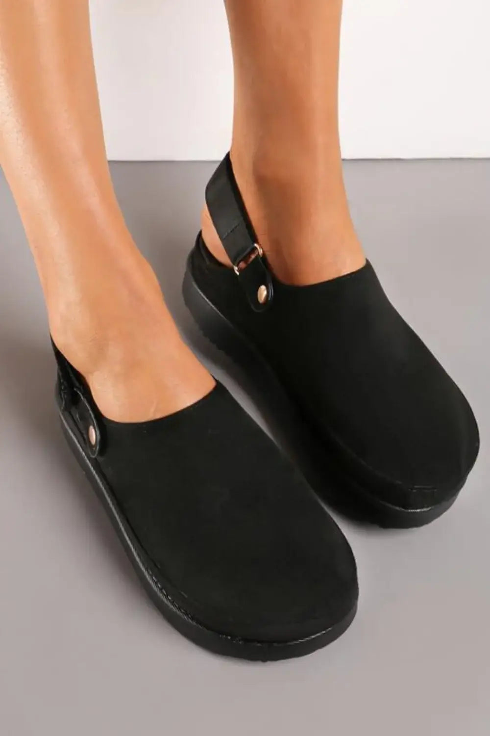 Women's Chunky Sling back Closed Toe Clogs
