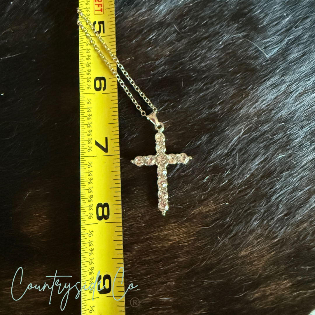 Rhinestone Cross Necklace
