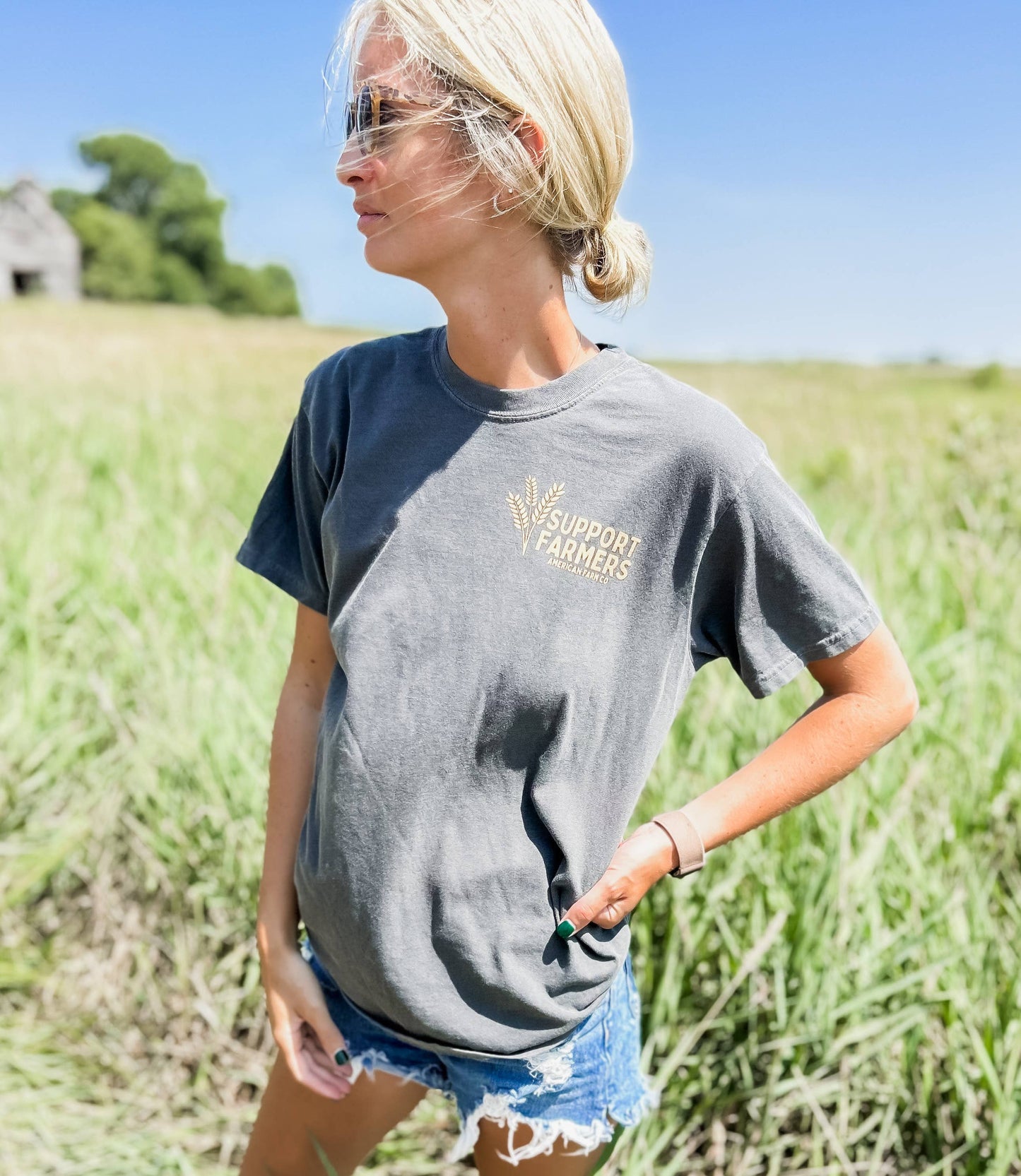 Western ‘Support Farmers’ Wheat Graphic Tee