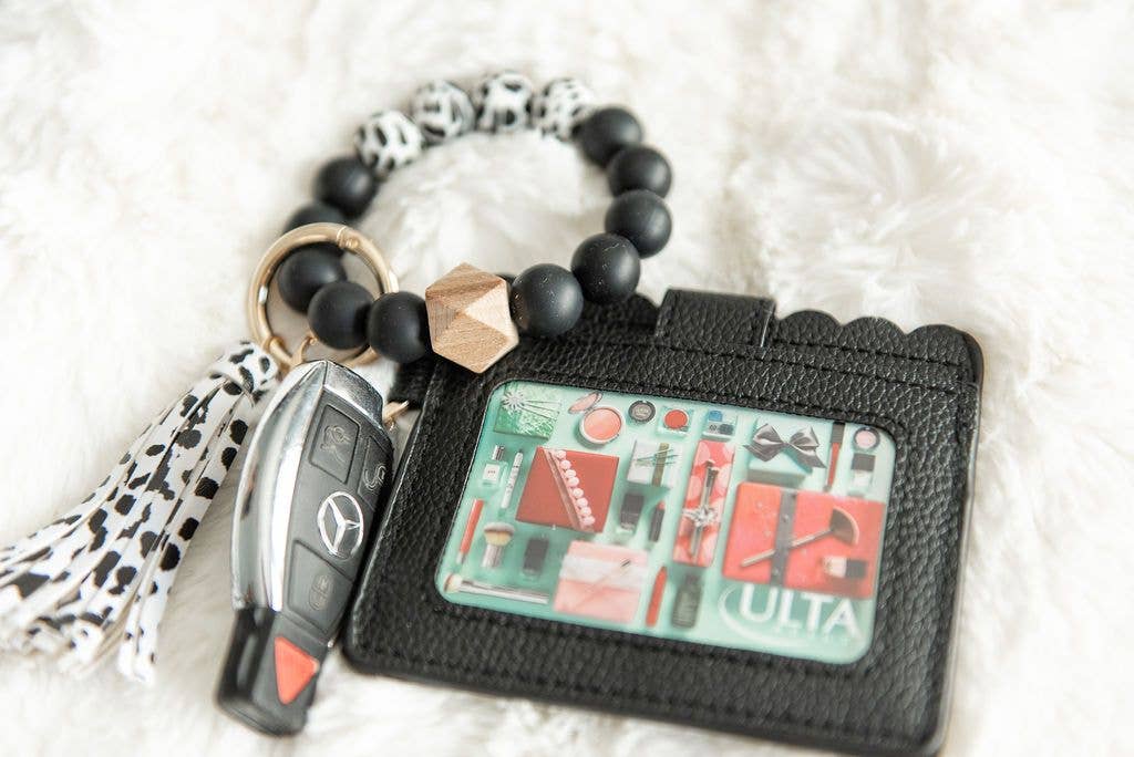 Wristlet Keychain Wallet - Black RTS