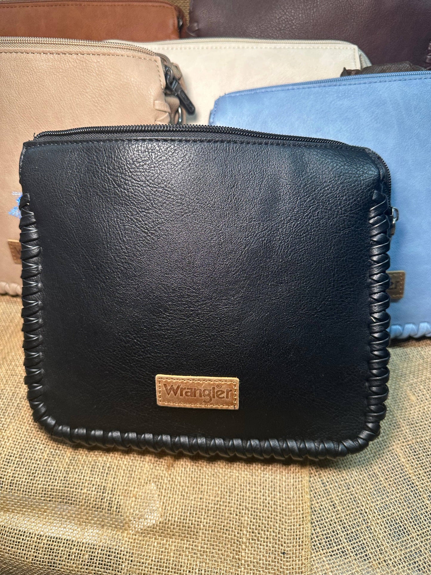 Wrangler Whipstitch Braided Strap Hobo/Crossbody Bag