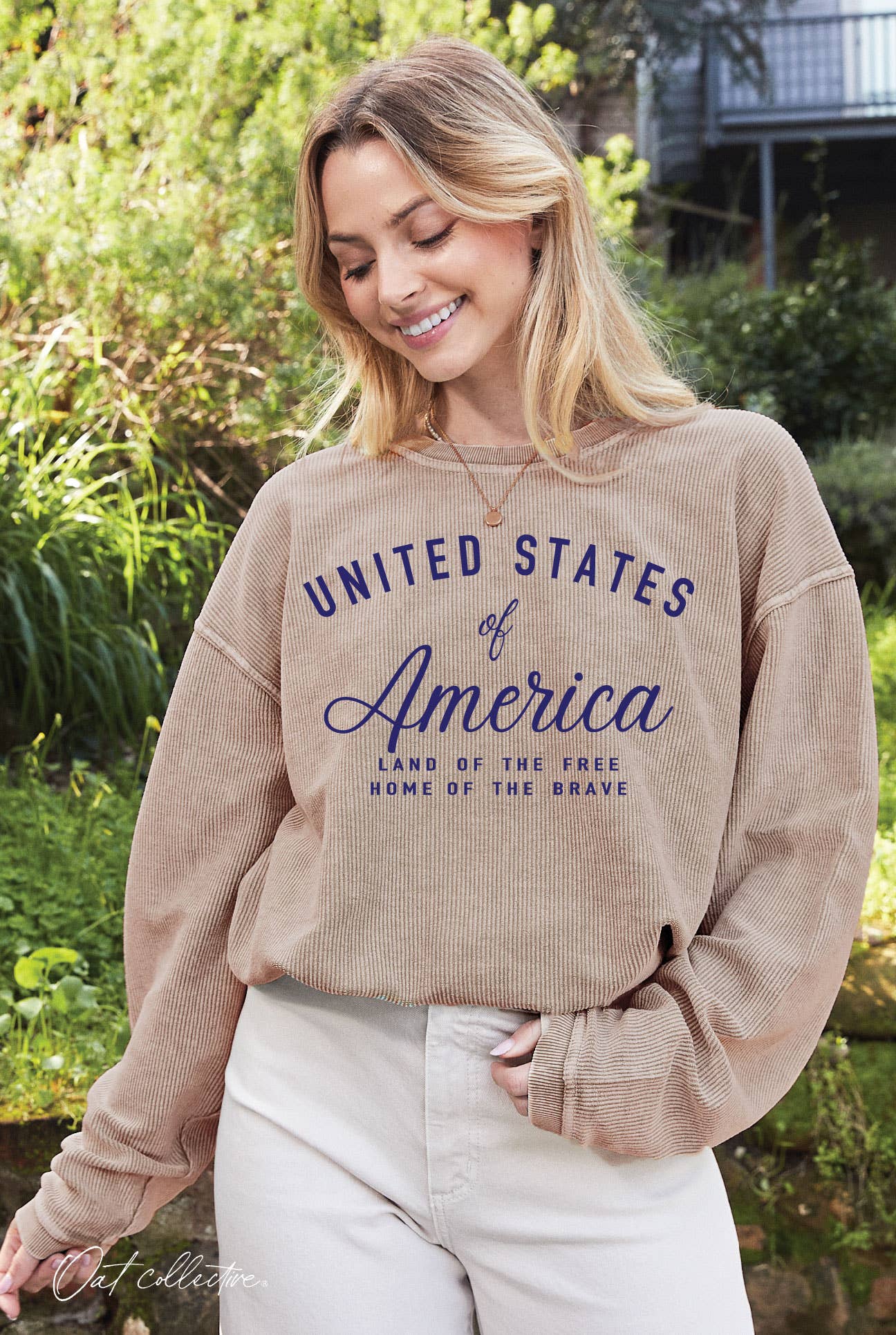 UNITED STATES OF AMERICA Thermal Vintage Pullover