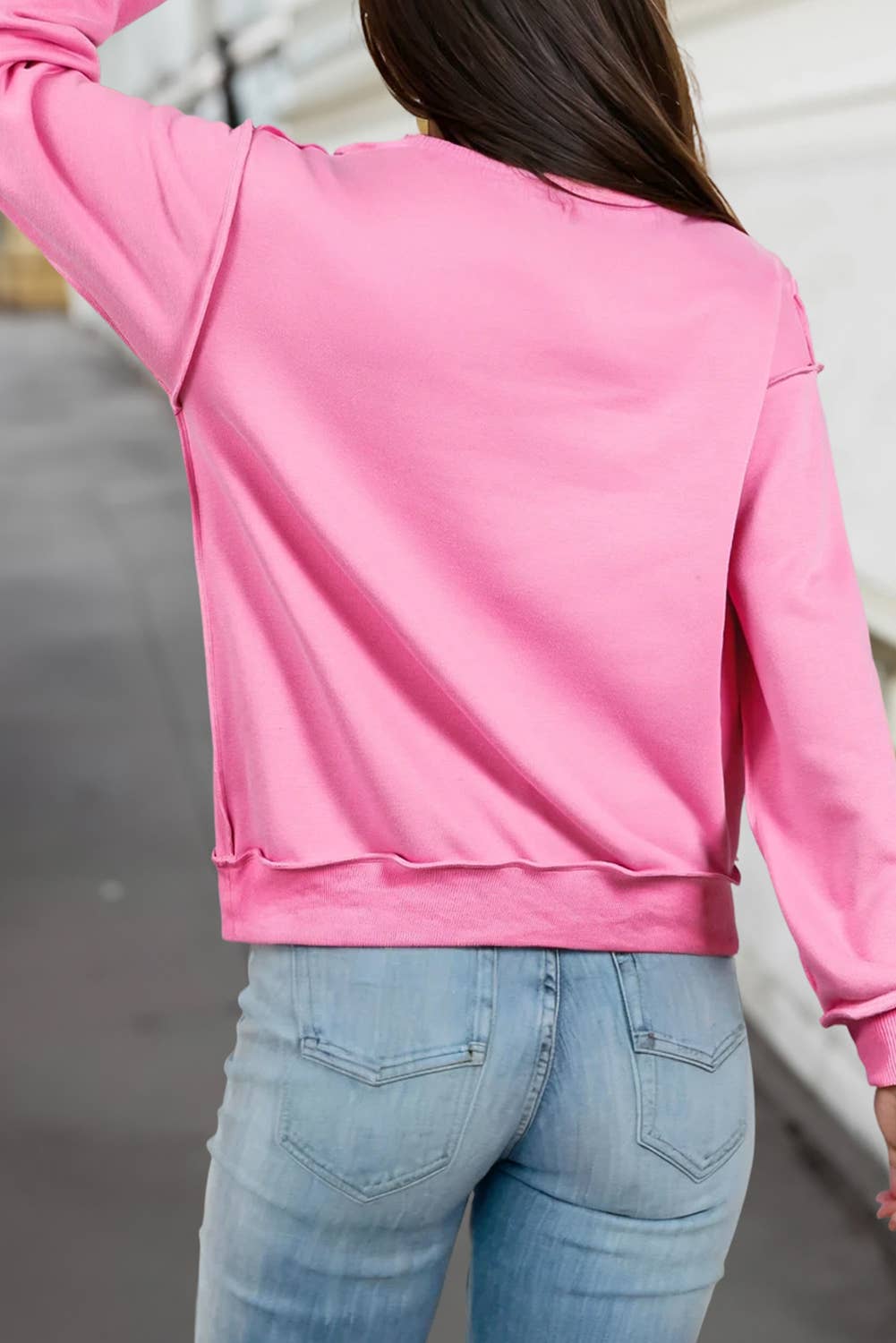 Reversible Oversized Mock Neck Sweatshirt | S-XL