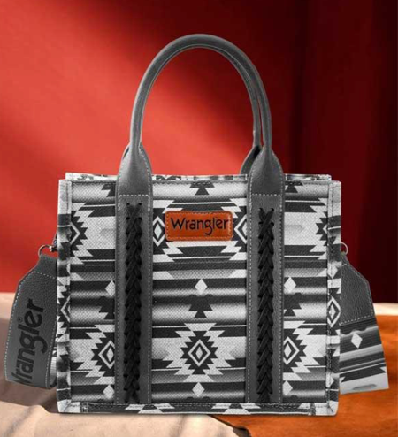 Wrangler Southwestern Print Small Canvas Tote/Crossbody