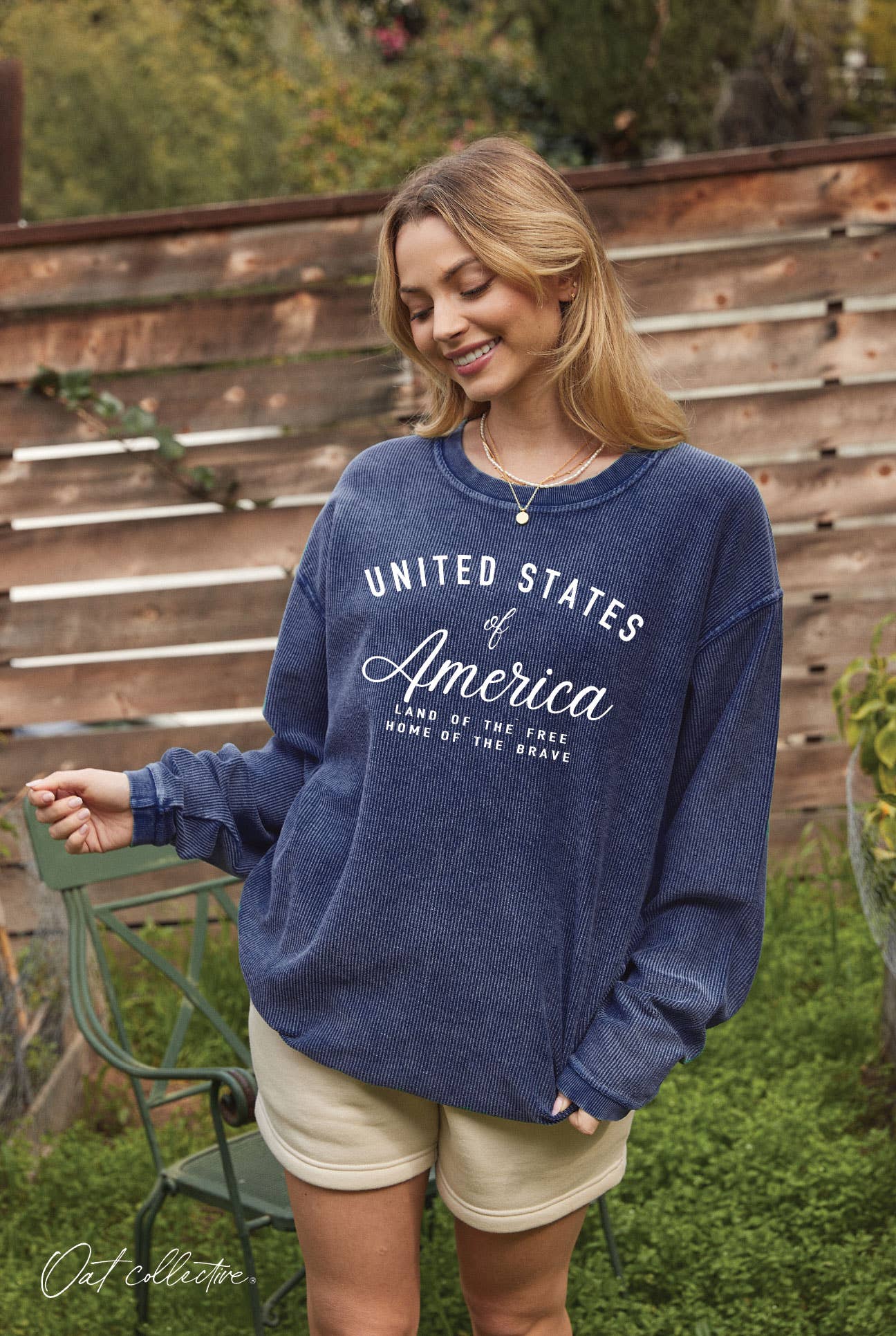 UNITED STATES OF AMERICA Thermal Vintage Pullover