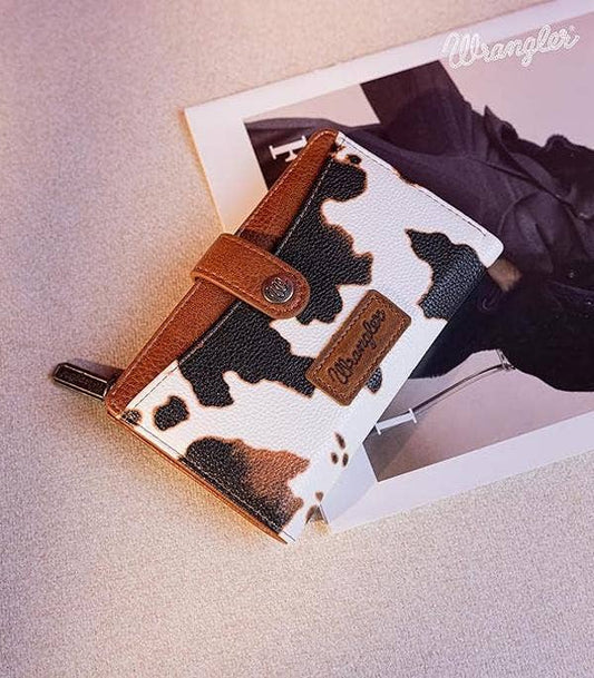  Wrangler Cow Print Bi-Fold Wallet