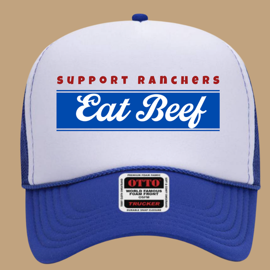 SUPPORT RANCHERS EAT BEEF TRUCKER HAT *17 COLORS