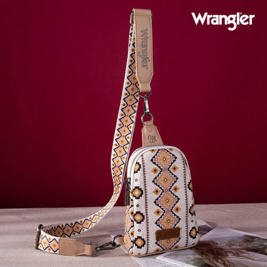 Wrangler Aztec Print Crossbody  Chest Bag -