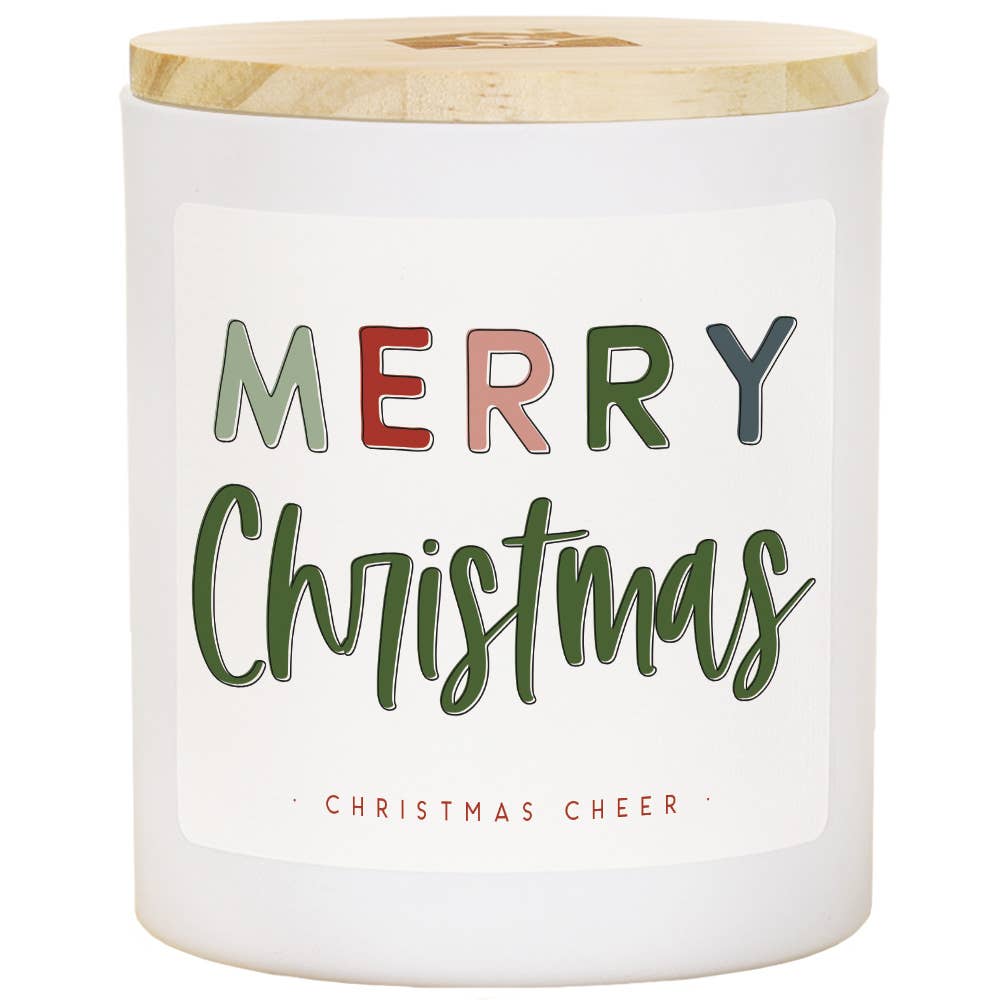 Merry Christmas Colorful Christmas Soy-Based Candle