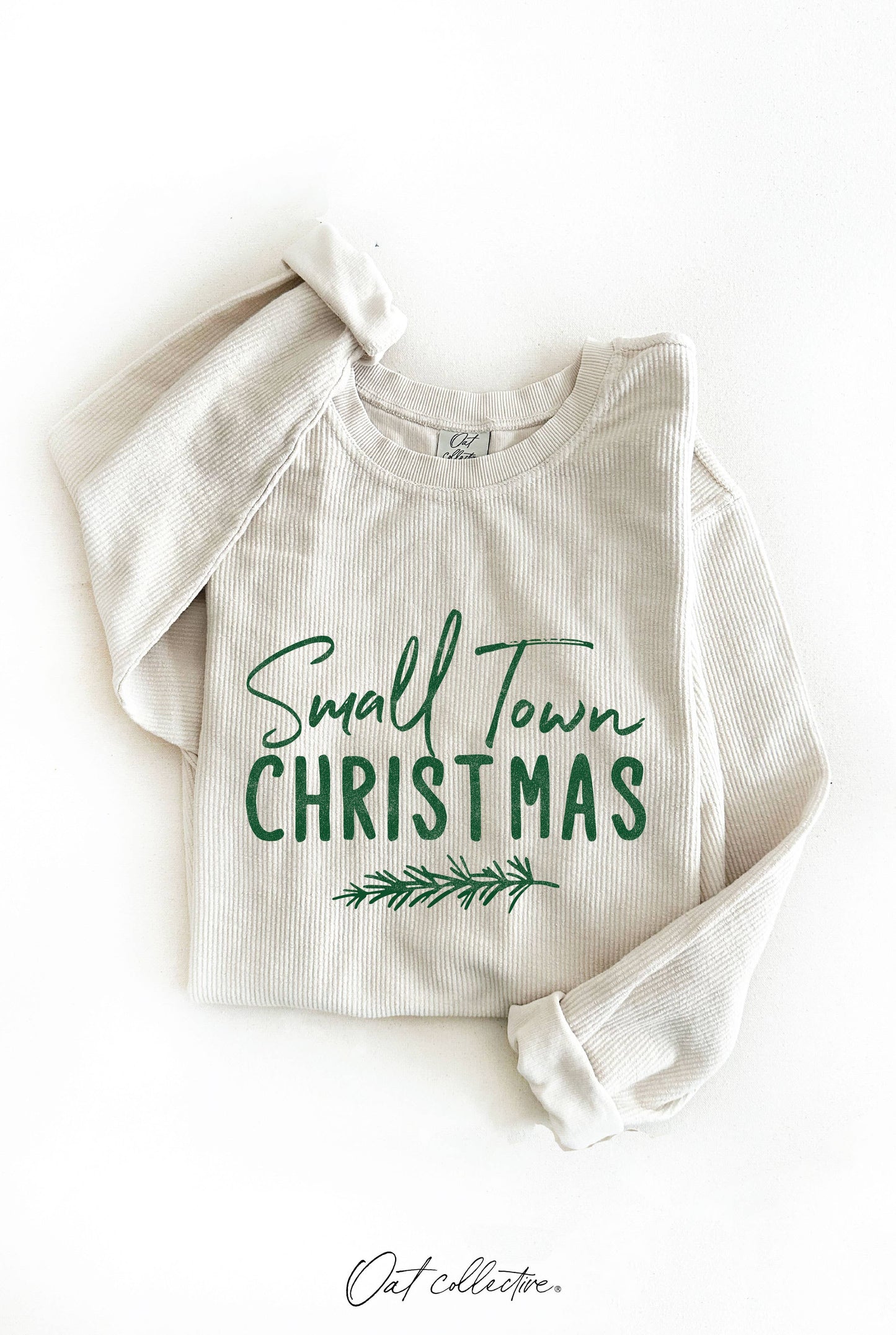 SMALL TOWN CHRISTMAS Thermal Vintage Pullover