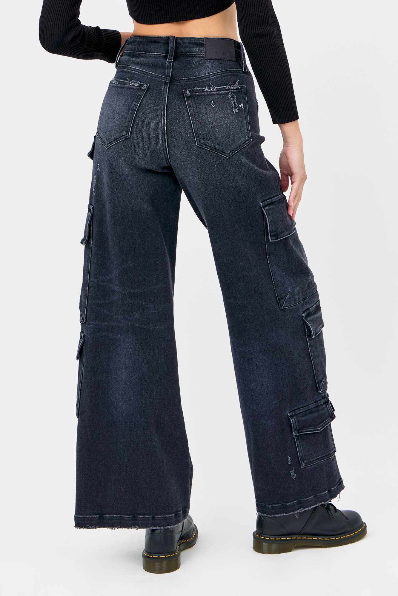 Charcoal Cargo 32" Inseam Wideleg [NORI]