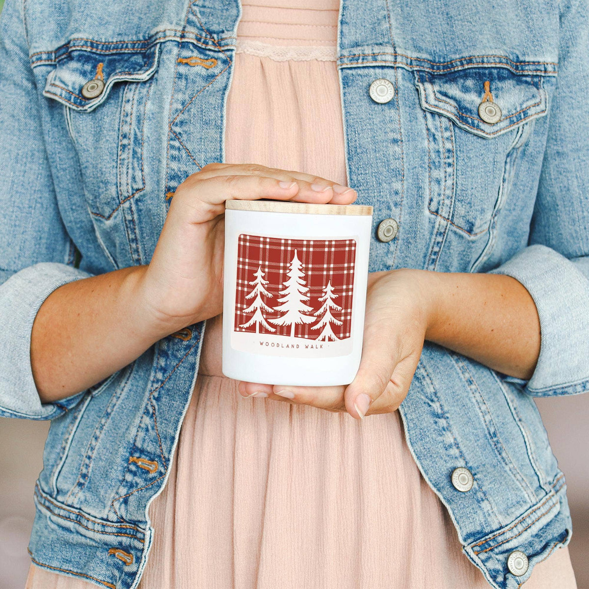 Plaid Trees Christmas Soy-Based Candle