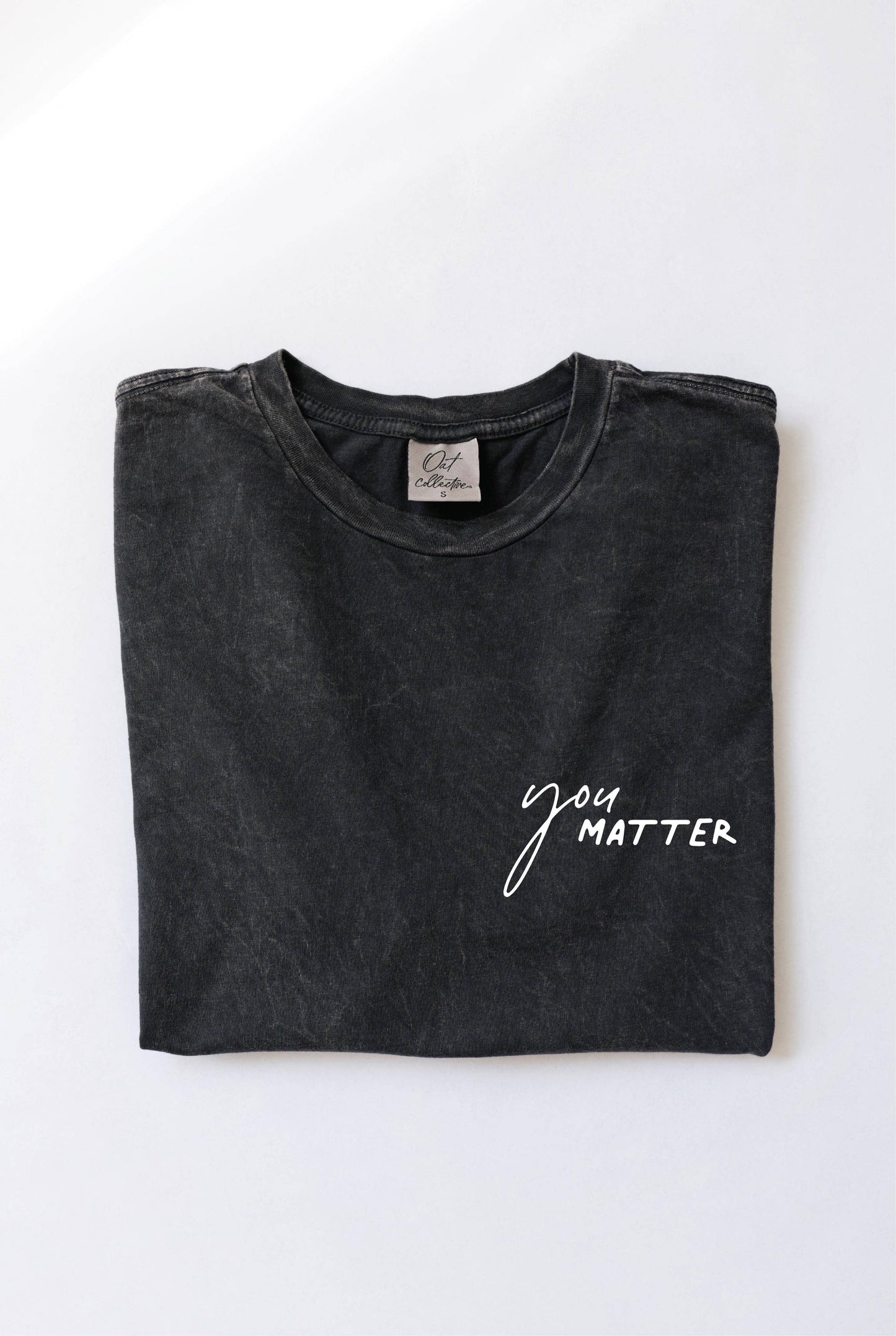 YOU MATTER Front & Back Mineral Graphic Top
