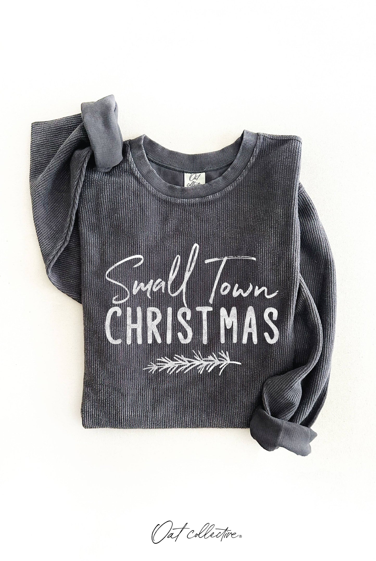 SMALL TOWN CHRISTMAS Thermal Vintage Pullover