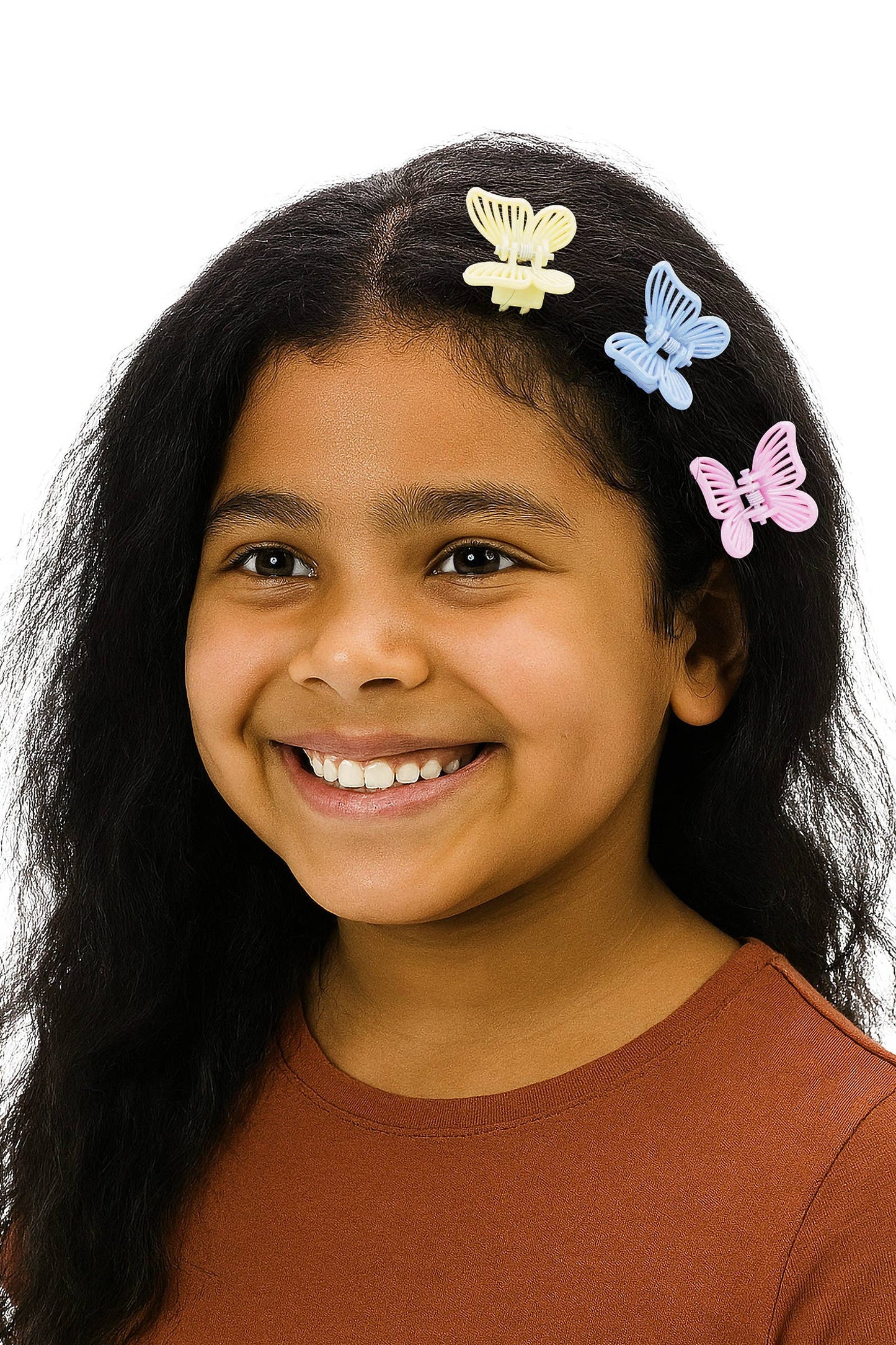 Mini Butterfly Hollow-out Hair Claw - 6 Set
