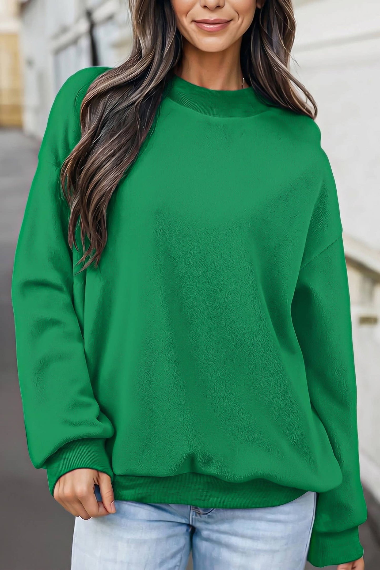 Reversible Oversized Mock Neck Sweatshirt | S-XL