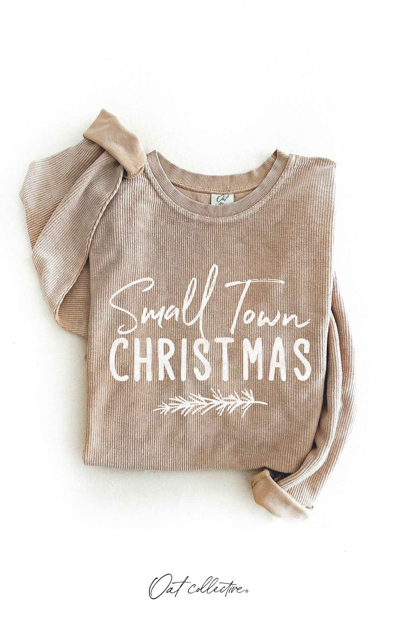SMALL TOWN CHRISTMAS Thermal Vintage Pullover