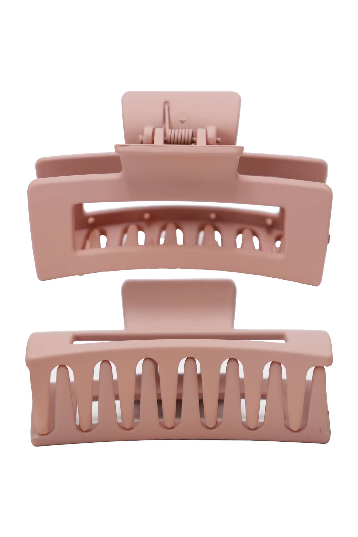 Medium Block Matte Earth Tone Hair Claw - 3.5 Inch