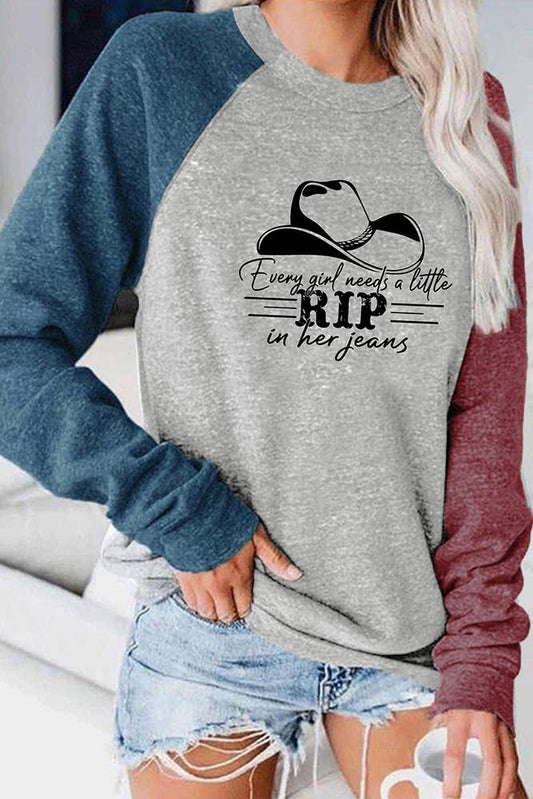 Every Girl Needs A Little Rip In her Jeans Top