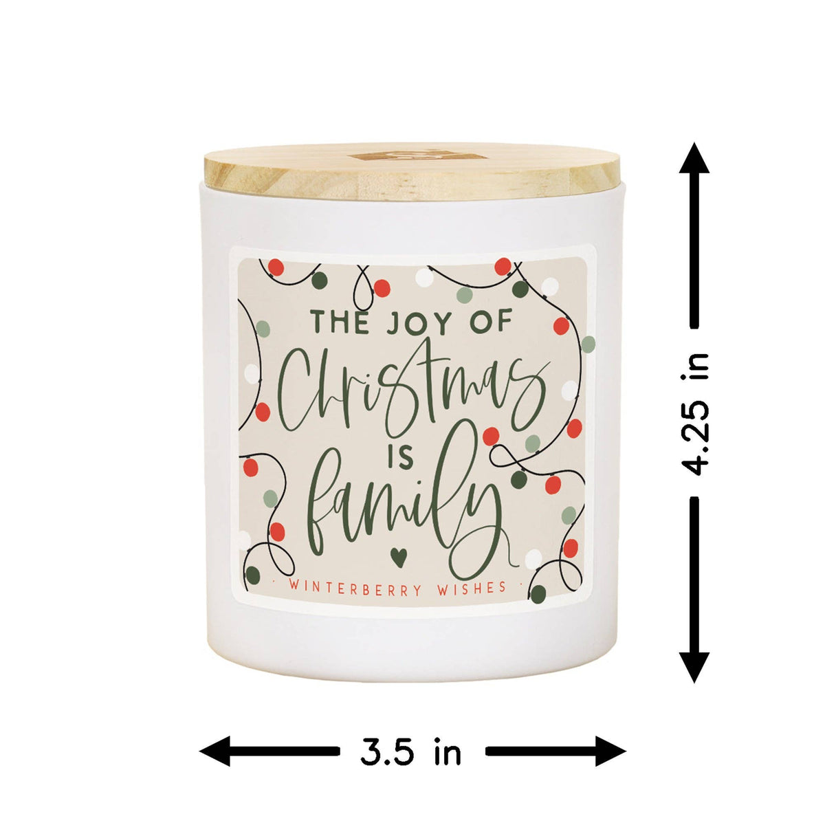 Joy Christmas Lights Christmas Soy-Based Candle